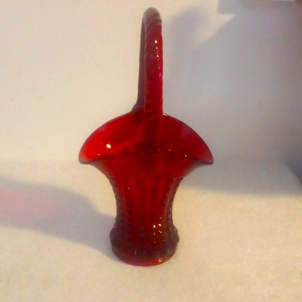 1970's Vintage Red Ruby Basket